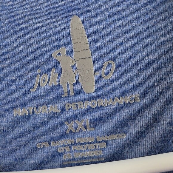 Johnnie-o Natural Performance XXL Rayon Spandex Blue Heathered 1/4 Zip Pullover - Picture 11 of 13